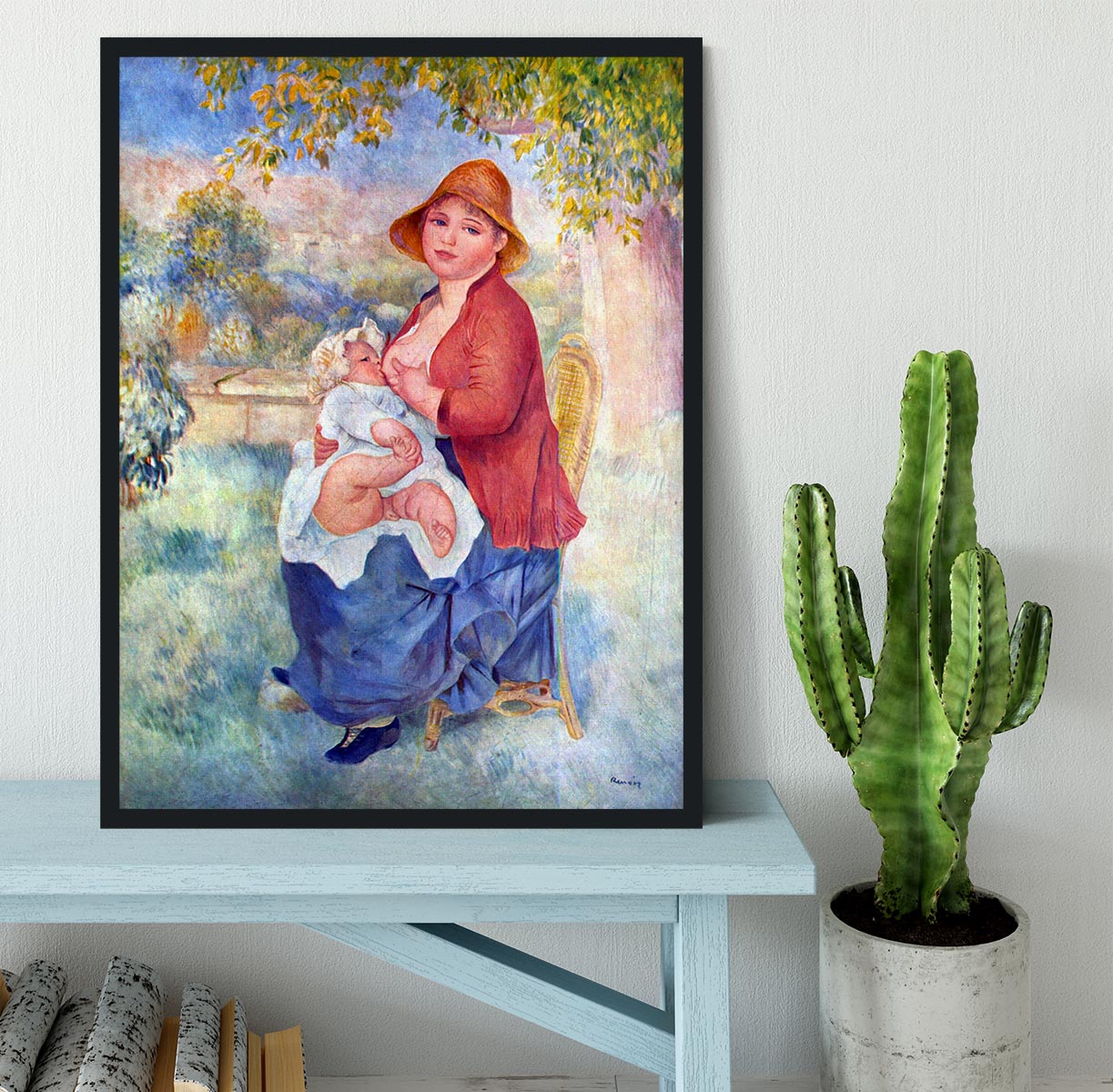 The child at the chest maternity by Renoir Framed Print - Canvas Art Rocks - 2