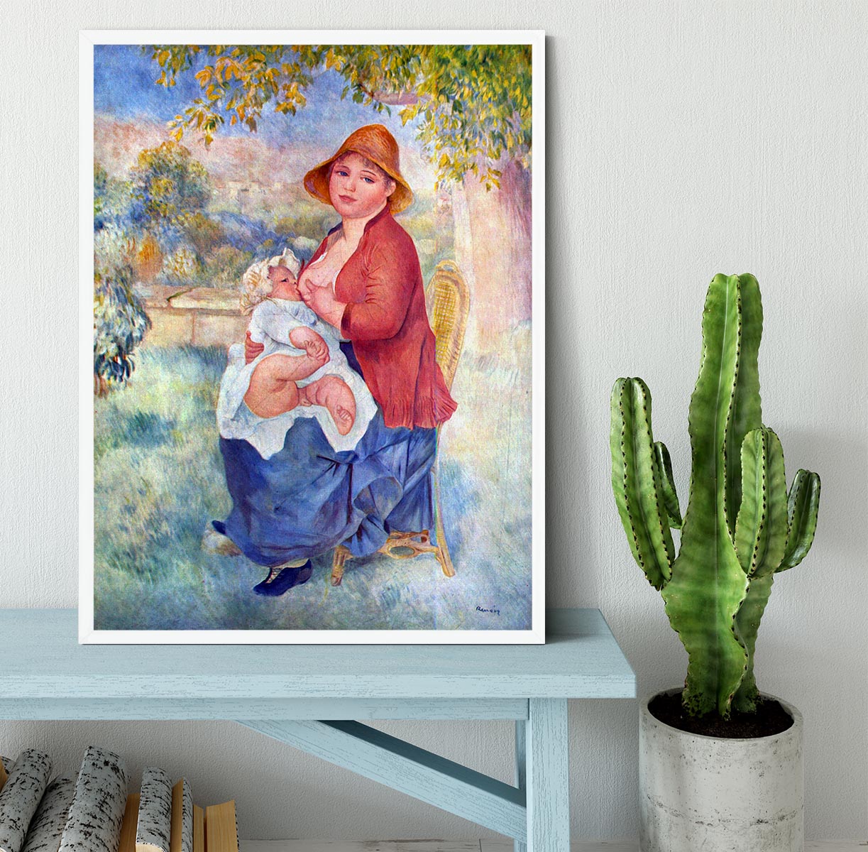 The child at the chest maternity by Renoir Framed Print - Canvas Art Rocks -6