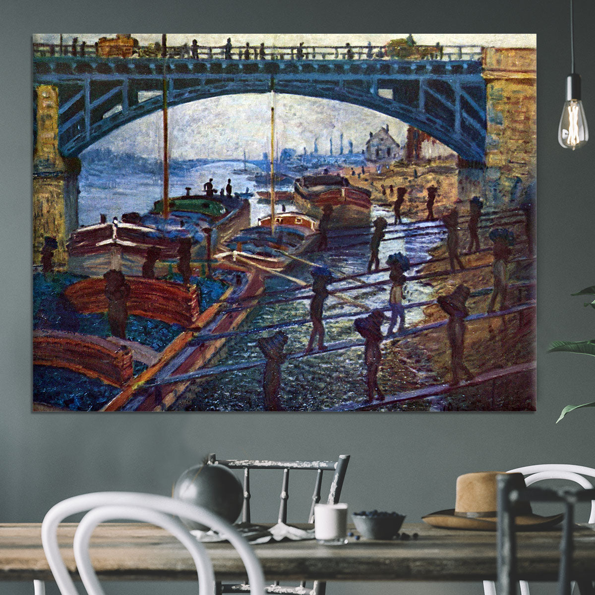 The coal carrier by Monet Canvas Print or Poster - Canvas Art Rocks - 3