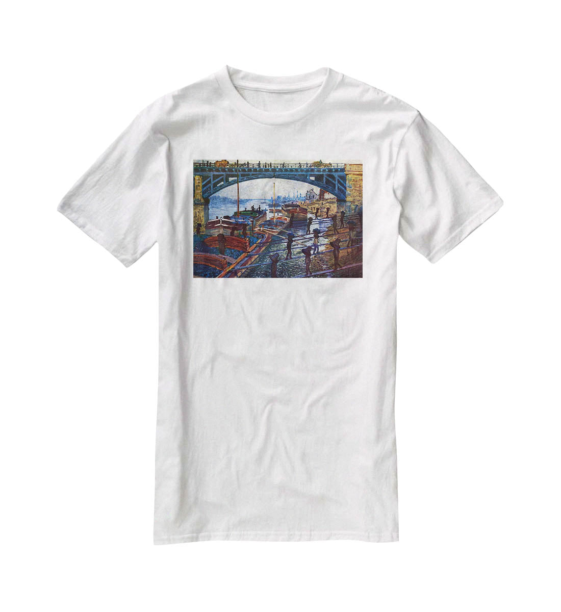 The coal carrier by Monet T-Shirt - Canvas Art Rocks - 5