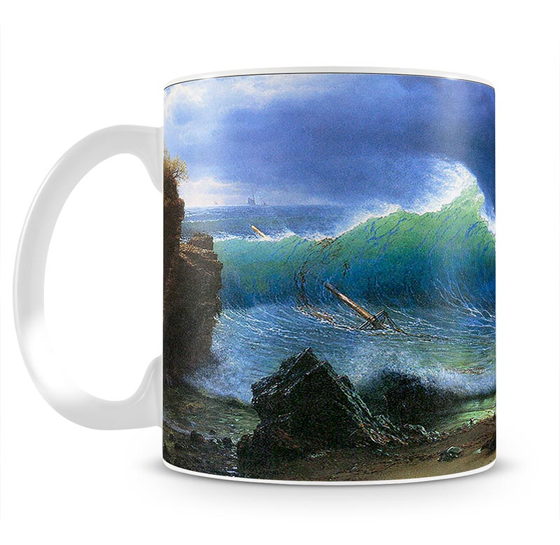 The coast of the Turquoise sea by Bierstadt Mug - Canvas Art Rocks - 1