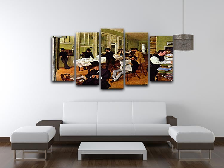 The cotton office in New Orleans by Degas 5 Split Panel Canvas - Canvas Art Rocks - 3