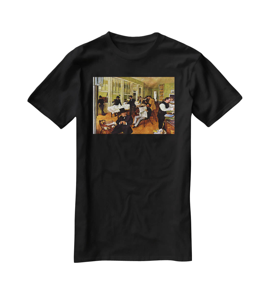 The cotton office in New Orleans by Degas T-Shirt - Canvas Art Rocks - 1