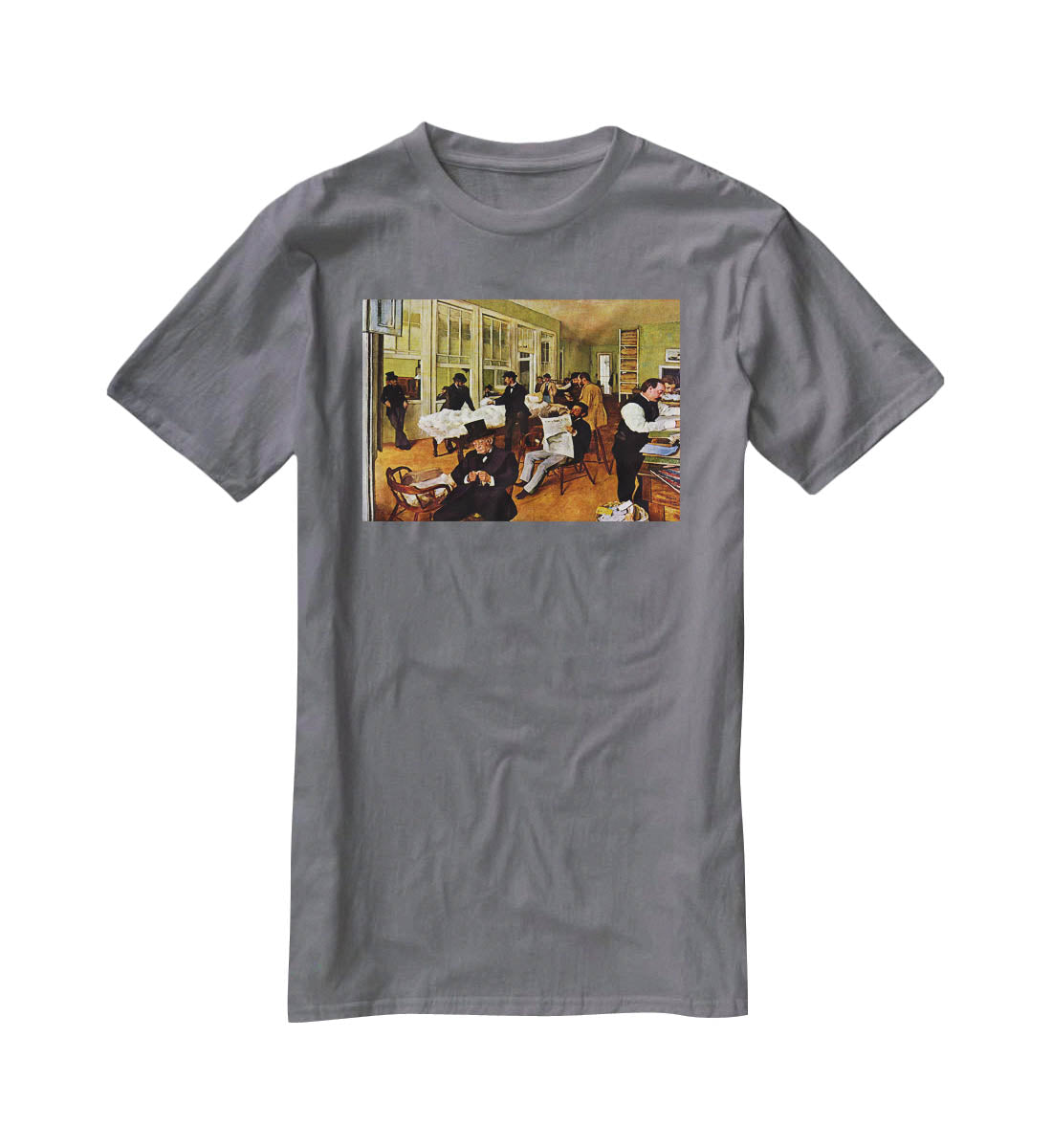 The cotton office in New Orleans by Degas T-Shirt - Canvas Art Rocks - 3