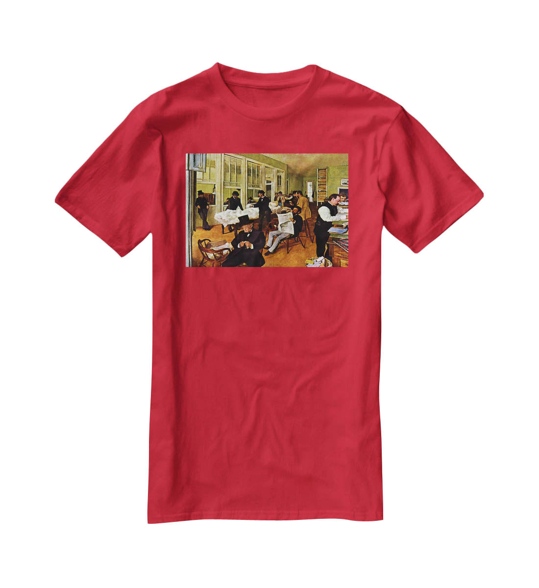 The cotton office in New Orleans by Degas T-Shirt - Canvas Art Rocks - 4