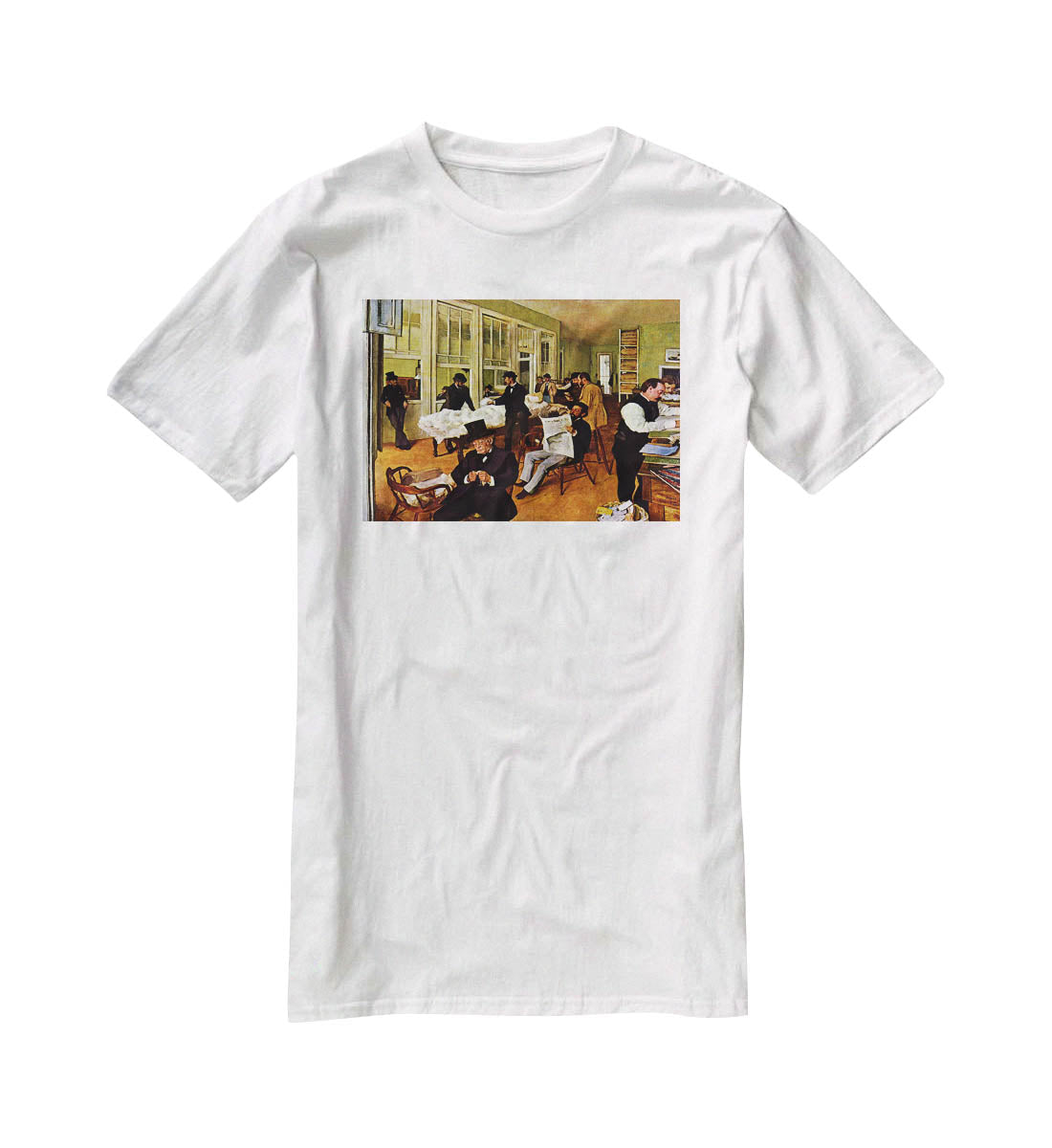 The cotton office in New Orleans by Degas T-Shirt - Canvas Art Rocks - 5