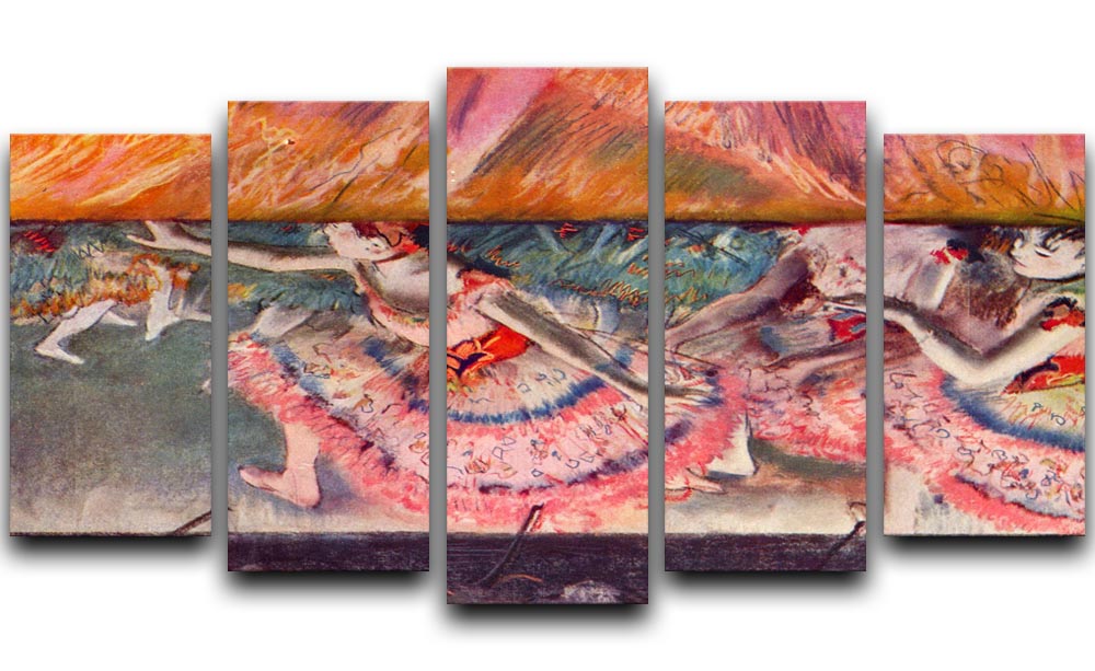 The curtain falls by Degas 5 Split Panel Canvas - Canvas Art Rocks - 1