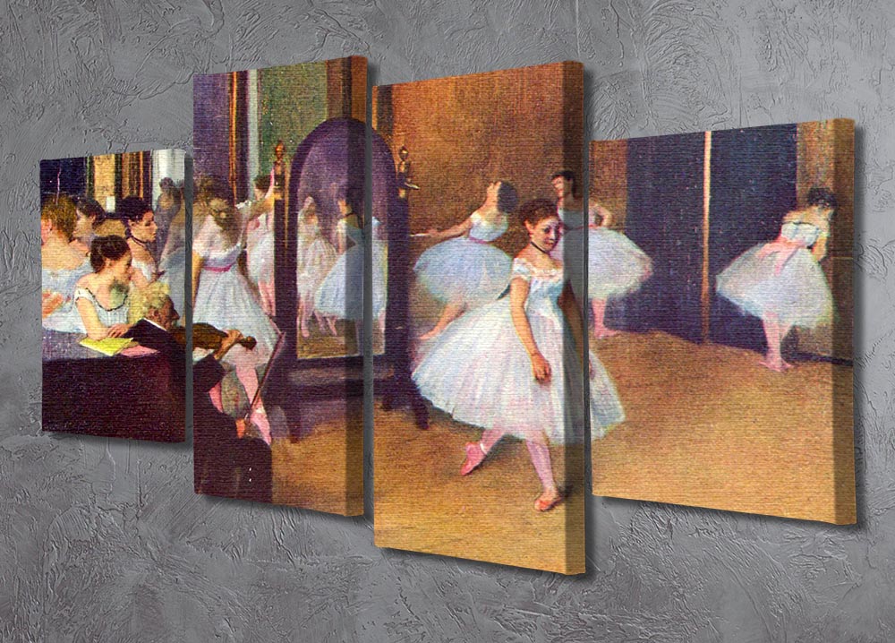The dance hall by Degas 4 Split Panel Canvas - Canvas Art Rocks - 2