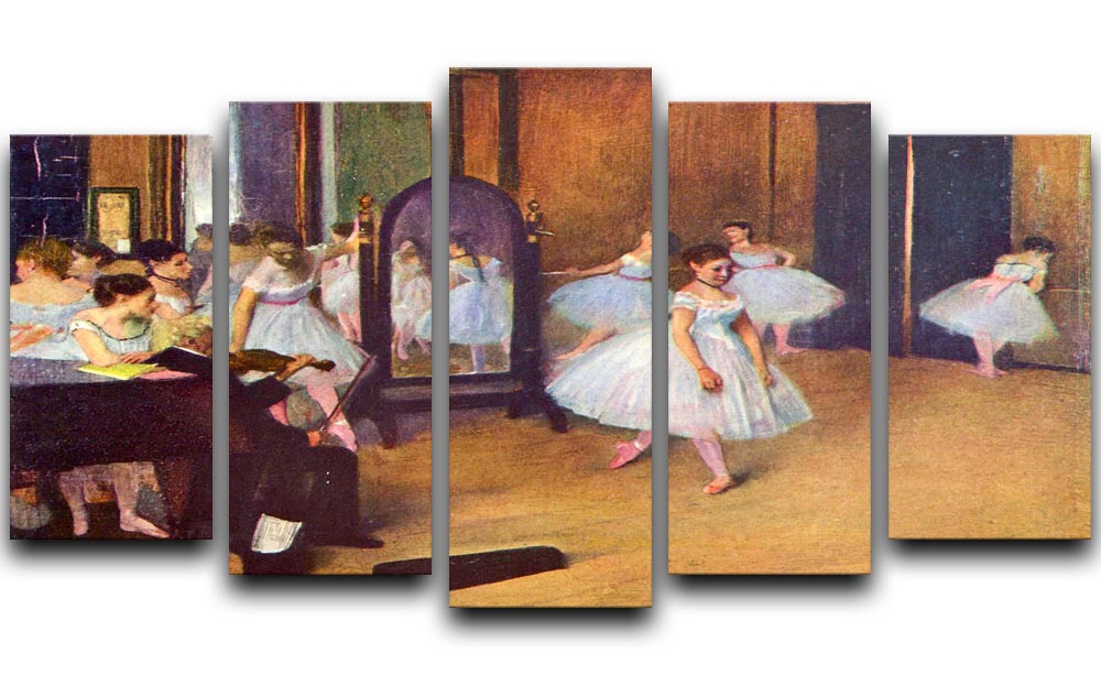 The dance hall by Degas 5 Split Panel Canvas - Canvas Art Rocks - 1