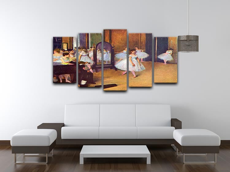 The dance hall by Degas 5 Split Panel Canvas - Canvas Art Rocks - 3