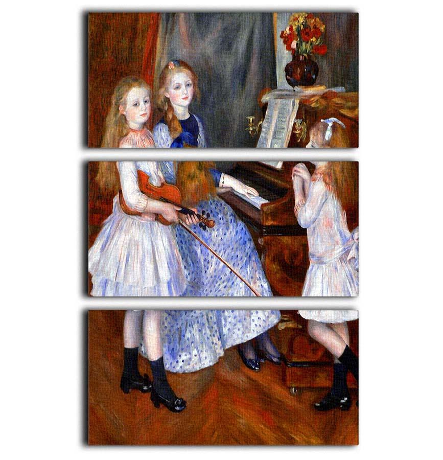 The daughters of Catulle Mendes by Renoir 3 Split Panel Canvas Print - Canvas Art Rocks - 1