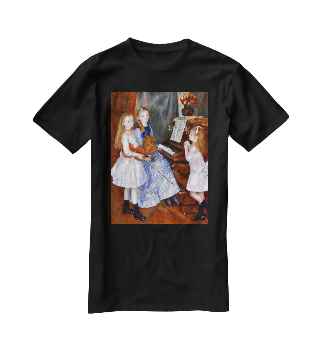 The daughters of Catulle Mendes by Renoir T-Shirt - Canvas Art Rocks - 1