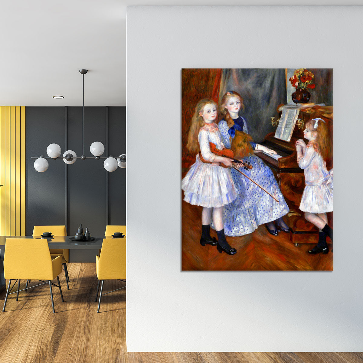 The daughters of Catulle Mendes by Renoir Canvas Print or Poster - Canvas Art Rocks - 4
