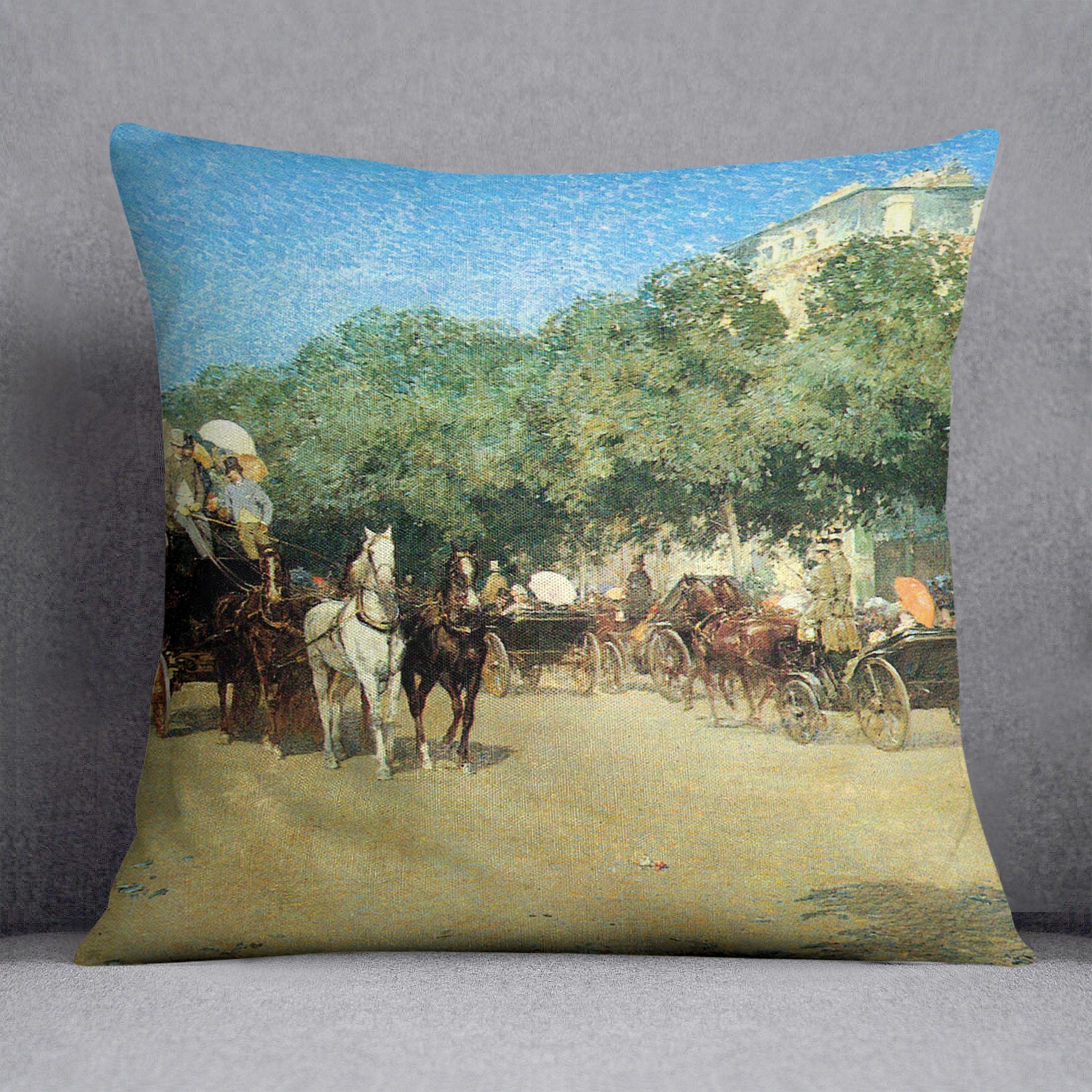 The day of the Grand Prize 1 by Hassam Cushion - Canvas Art Rocks - 1
