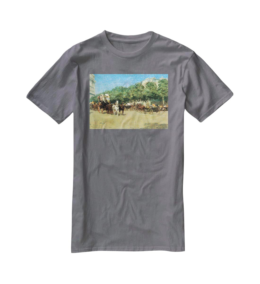 The day of the Grand Prize 1 by Hassam T-Shirt - Canvas Art Rocks - 3