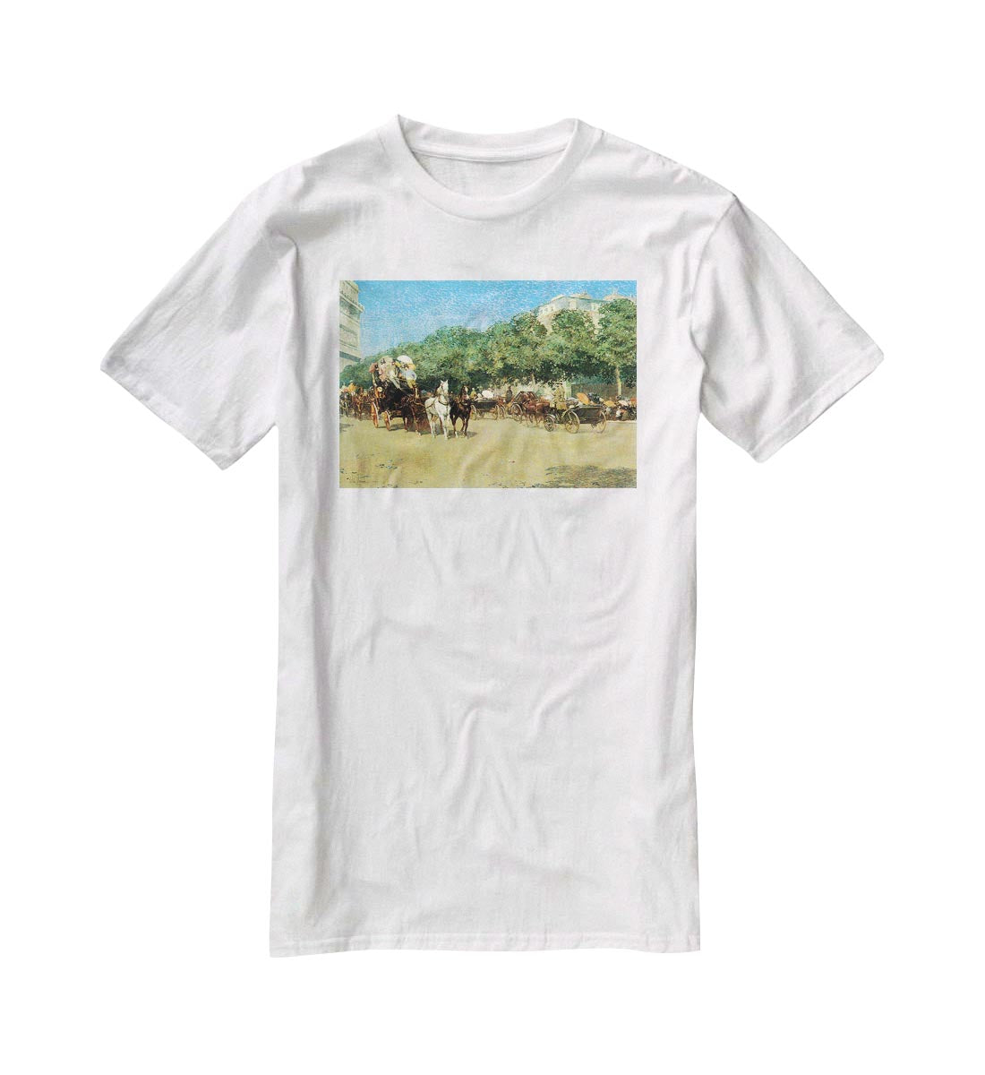 The day of the Grand Prize 1 by Hassam T-Shirt - Canvas Art Rocks - 5