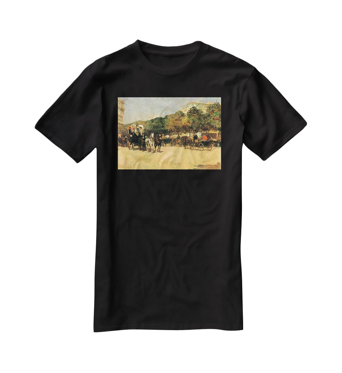 The day of the Grand Prize 2 by Hassam T-Shirt - Canvas Art Rocks - 1