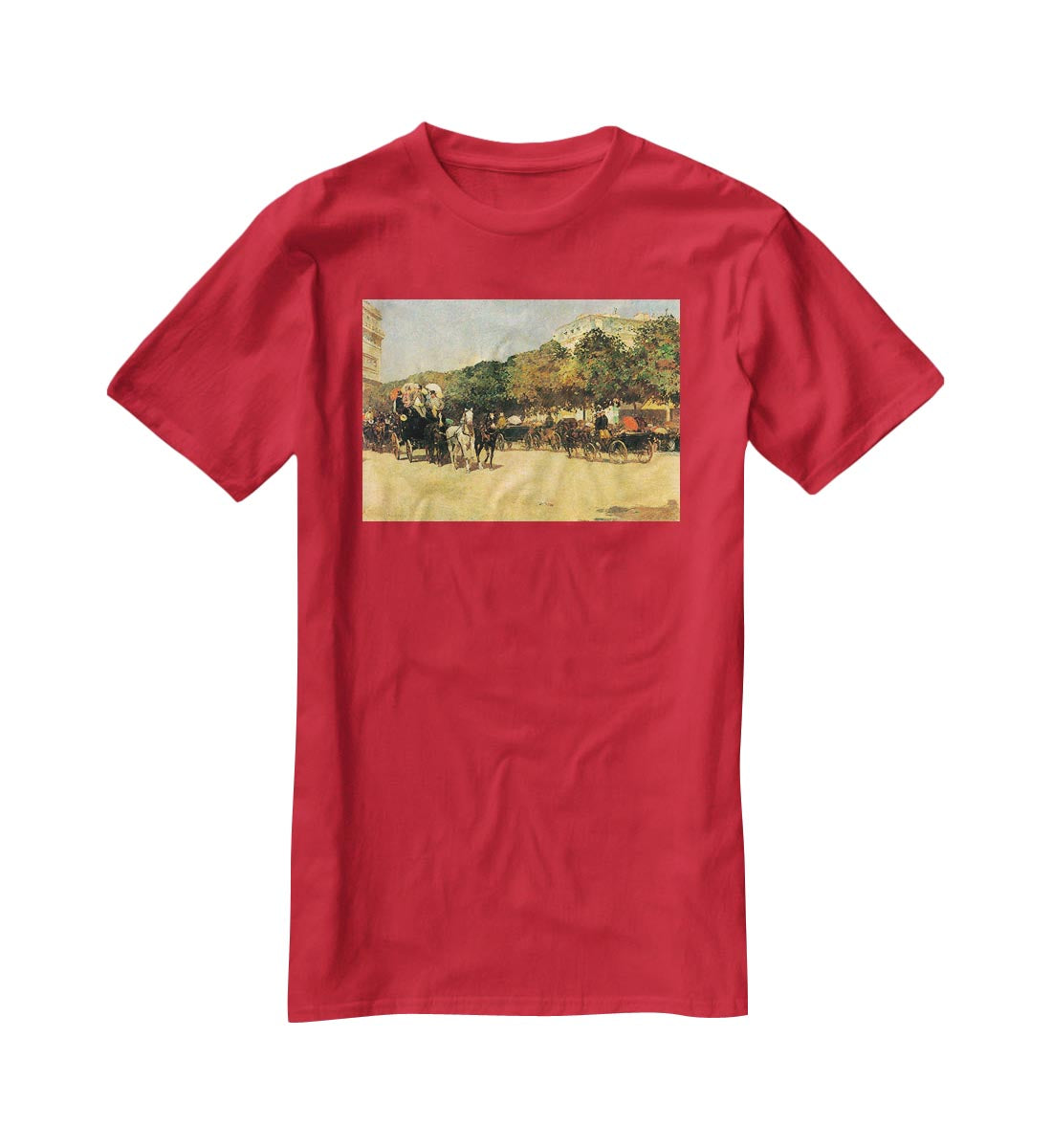 The day of the Grand Prize 2 by Hassam T-Shirt - Canvas Art Rocks - 4