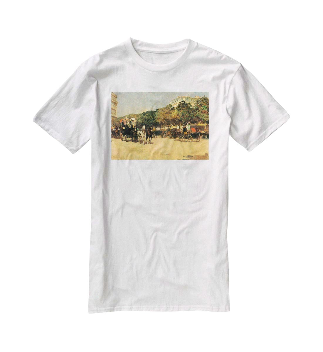 The day of the Grand Prize 2 by Hassam T-Shirt - Canvas Art Rocks - 5