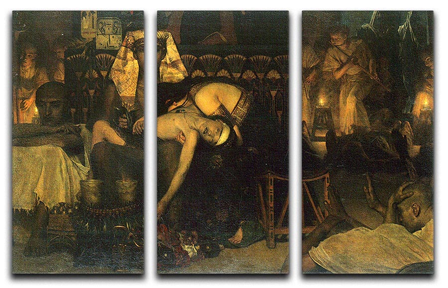 The death of the First Born by Alma Tadema 3 Split Panel Canvas Print - Canvas Art Rocks - 1