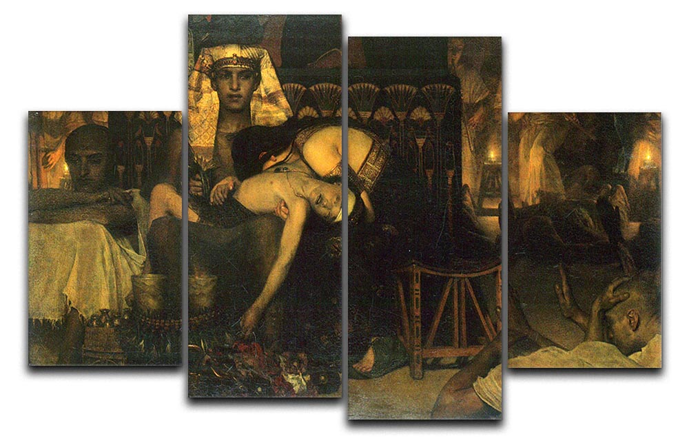 The death of the First Born by Alma Tadema 4 Split Panel Canvas - Canvas Art Rocks - 1