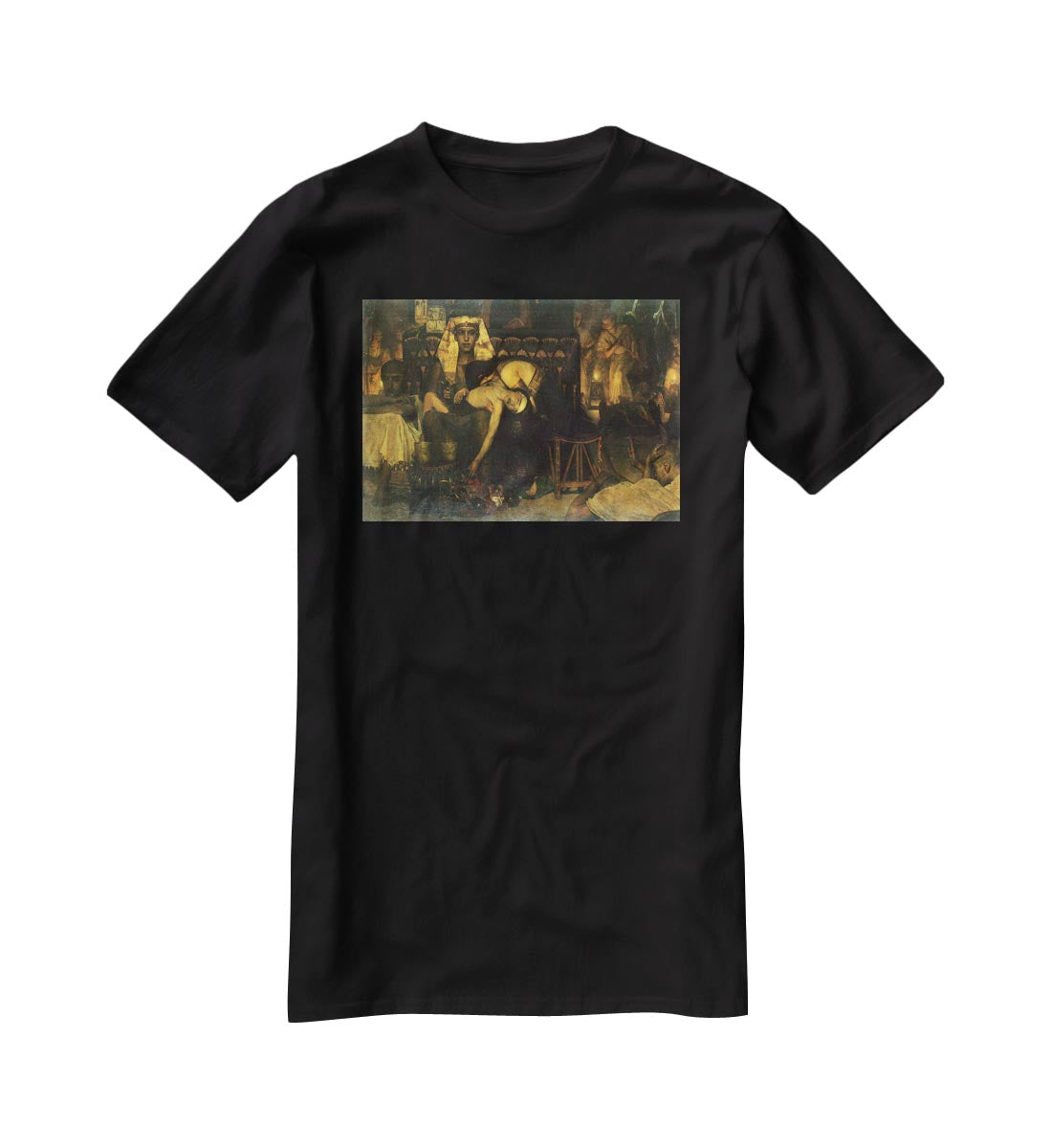 The death of the First Born by Alma Tadema T-Shirt - Canvas Art Rocks - 1