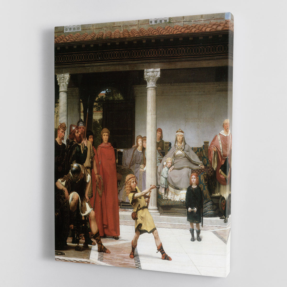 The education of children Clovis detail by Alma Tadema Canvas Print or Poster - Canvas Art Rocks - 1