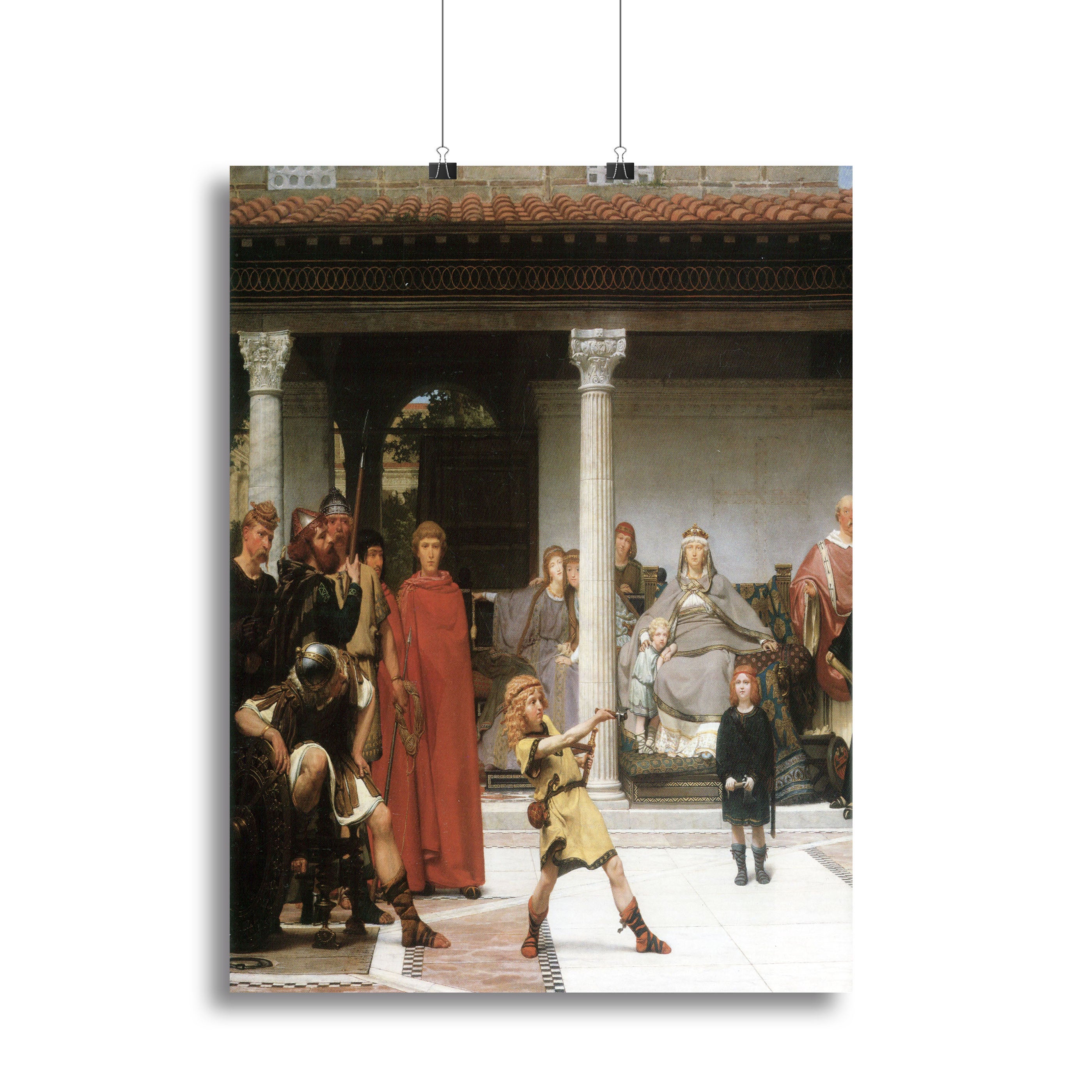 The education of children Clovis detail by Alma Tadema Canvas Print or Poster - Canvas Art Rocks - 2