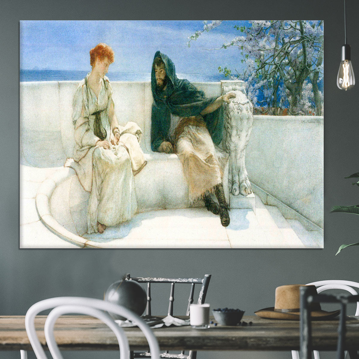 The explaination by Alma Tadema Canvas Print or Poster - Canvas Art Rocks - 3