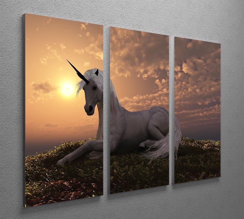 The fabled creature laying 3 Split Panel Canvas Print - Canvas Art Rocks - 2