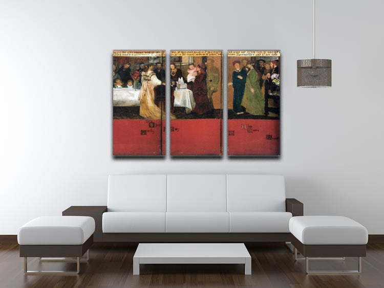 The family picture of Epps panels 4 6 by Alma Tadema 3 Split Panel Canvas Print - Canvas Art Rocks - 3