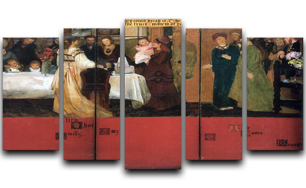 The family picture of Epps panels 4 6 by Alma Tadema 5 Split Panel Canvas - Canvas Art Rocks - 1