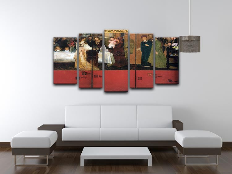 The family picture of Epps panels 4 6 by Alma Tadema 5 Split Panel Canvas - Canvas Art Rocks - 3