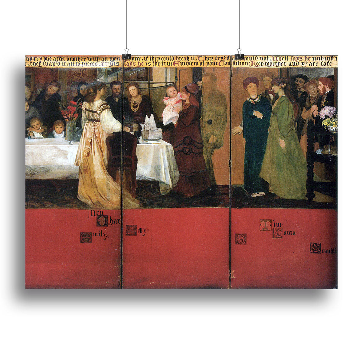 The family picture of Epps panels 4 6 by Alma Tadema Canvas Print or Poster - Canvas Art Rocks - 2