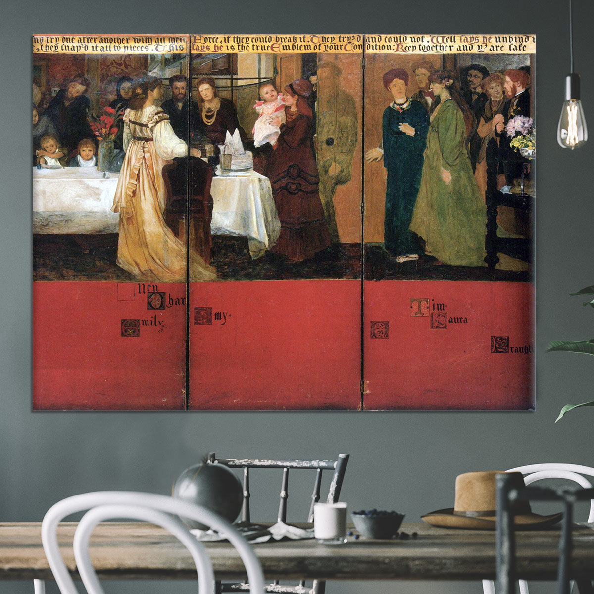 The family picture of Epps panels 4 6 by Alma Tadema Canvas Print or Poster - Canvas Art Rocks - 3