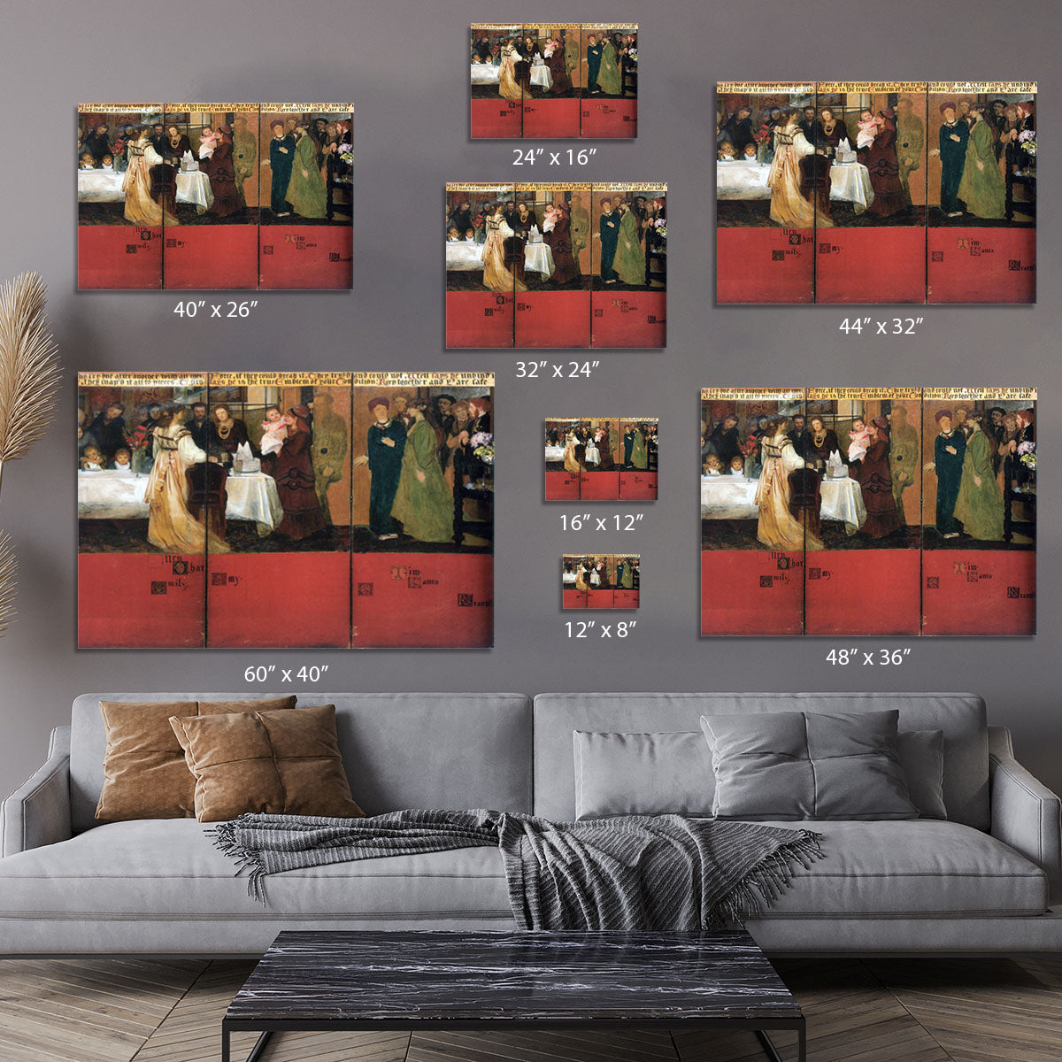 The family picture of Epps panels 4 6 by Alma Tadema Canvas Print or Poster - Canvas Art Rocks - 7