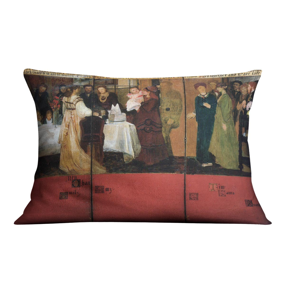 The family picture of Epps panels 4 6 by Alma Tadema Cushion - Canvas Art Rocks - 4