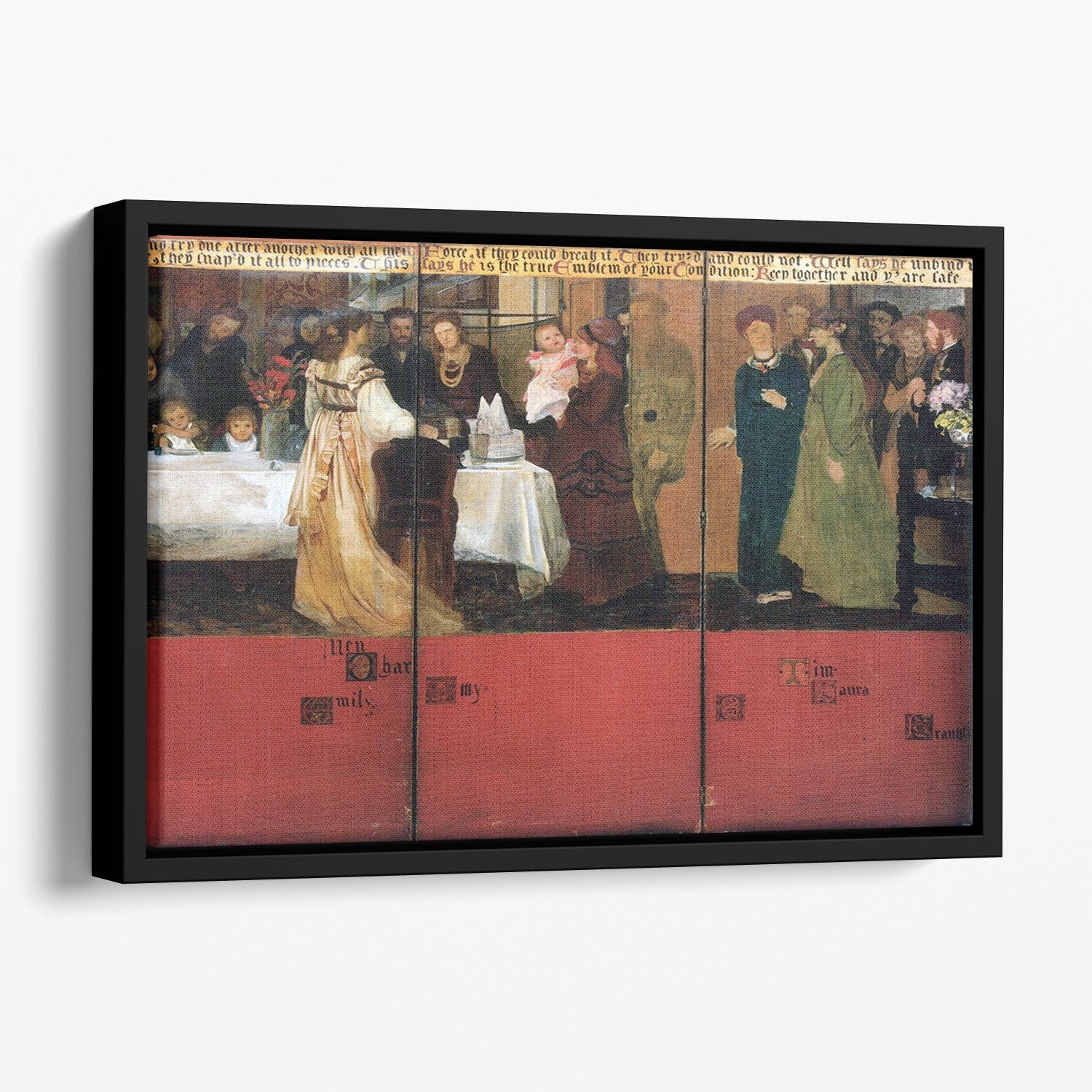 The family picture of Epps panels 4 6 by Alma Tadema Floating Framed Canvas - Canvas Art Rocks - 1