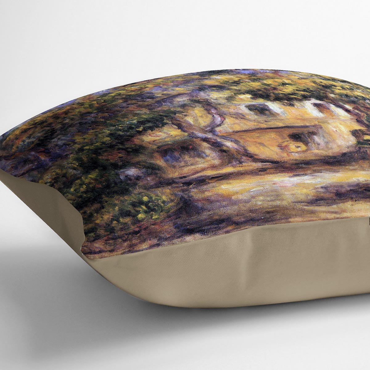 The farm at Les Collettes by Renoir Cushion