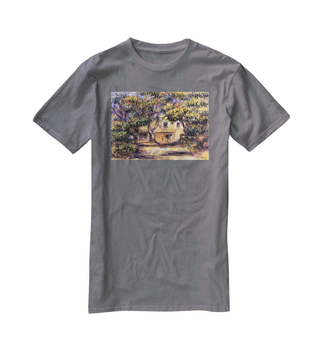 The farm at Les Collettes by Renoir T-Shirt - Canvas Art Rocks - 3