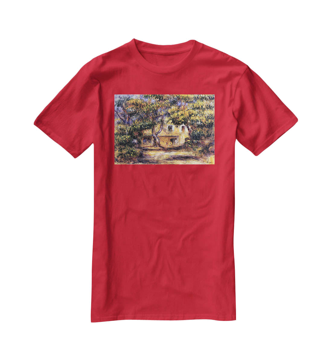 The farm at Les Collettes by Renoir T-Shirt - Canvas Art Rocks - 4