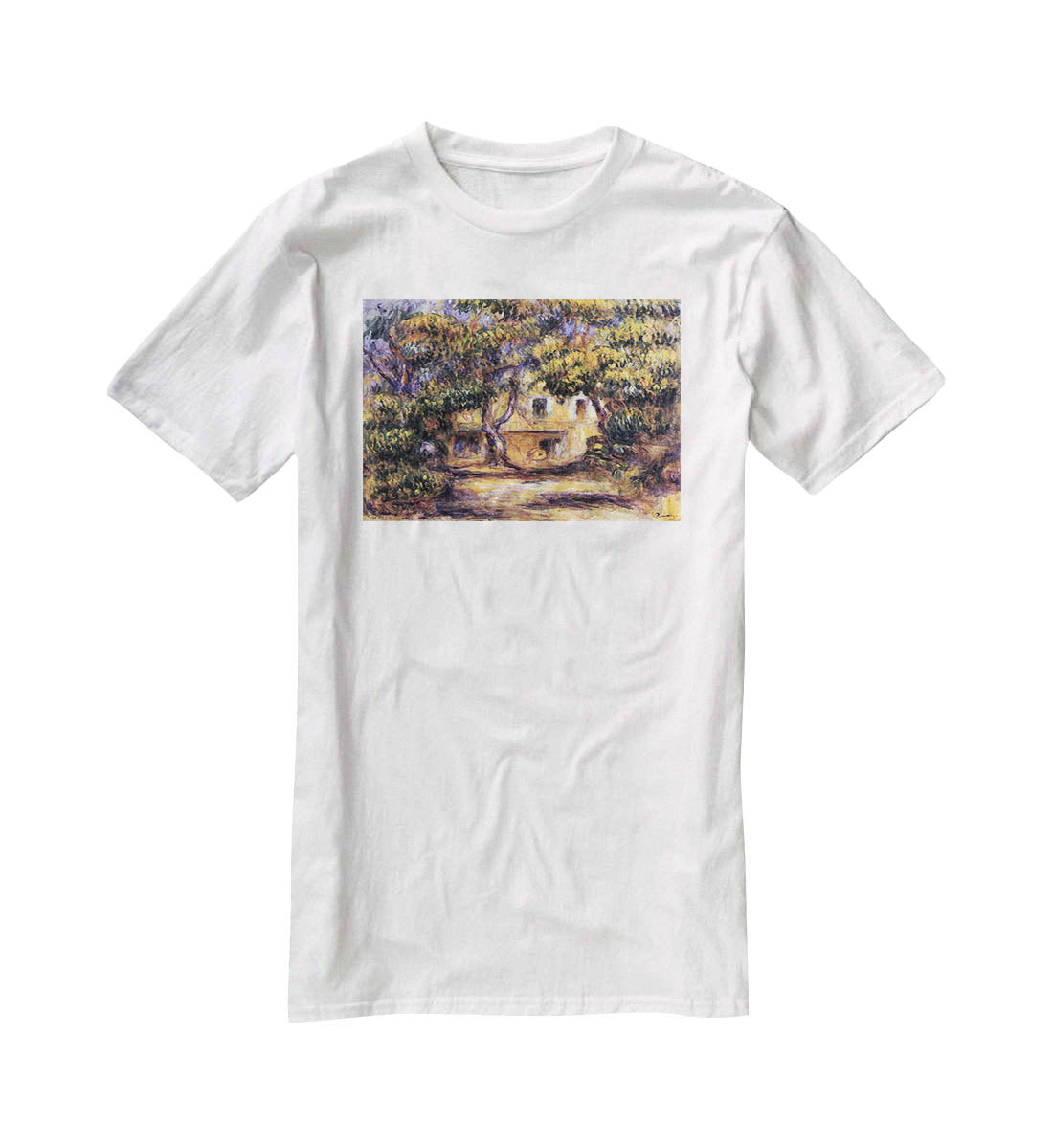 The farm at Les Collettes by Renoir T-Shirt - Canvas Art Rocks - 5
