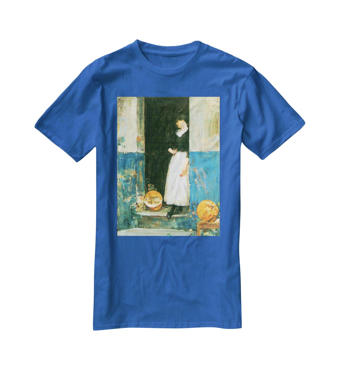 The fruit trader by Hassam T-Shirt - Canvas Art Rocks - 2