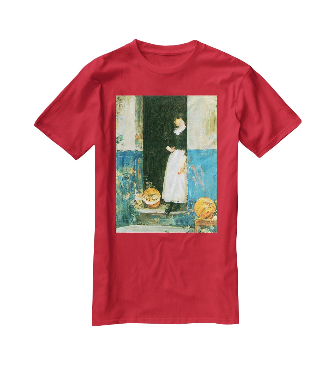 The fruit trader by Hassam T-Shirt - Canvas Art Rocks - 4