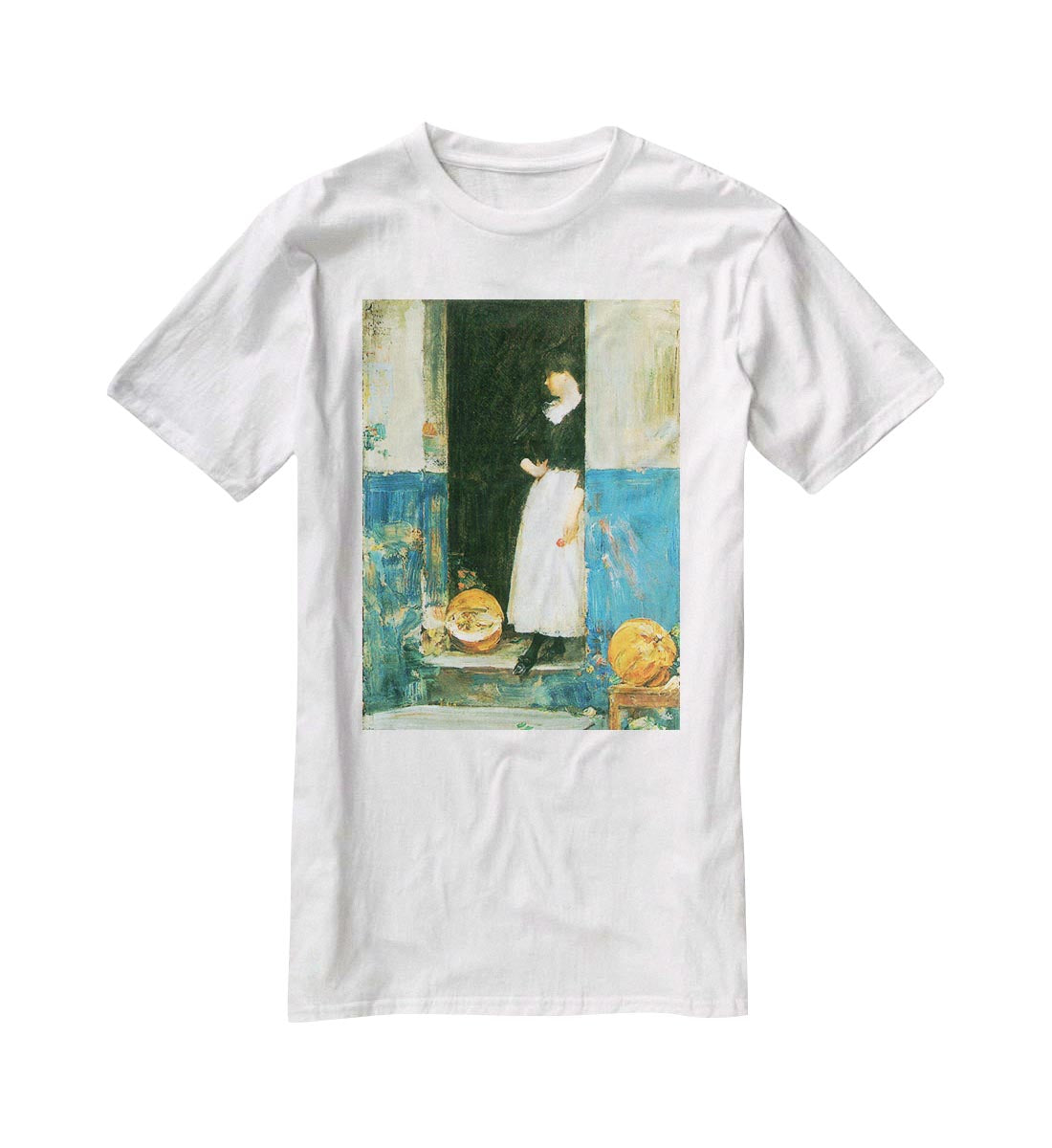 The fruit trader by Hassam T-Shirt - Canvas Art Rocks - 5