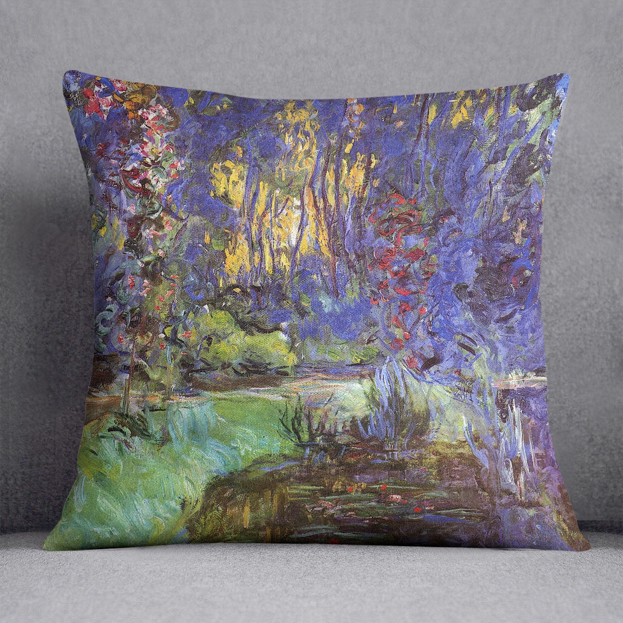 The garden in Giverny by Monet Cushion