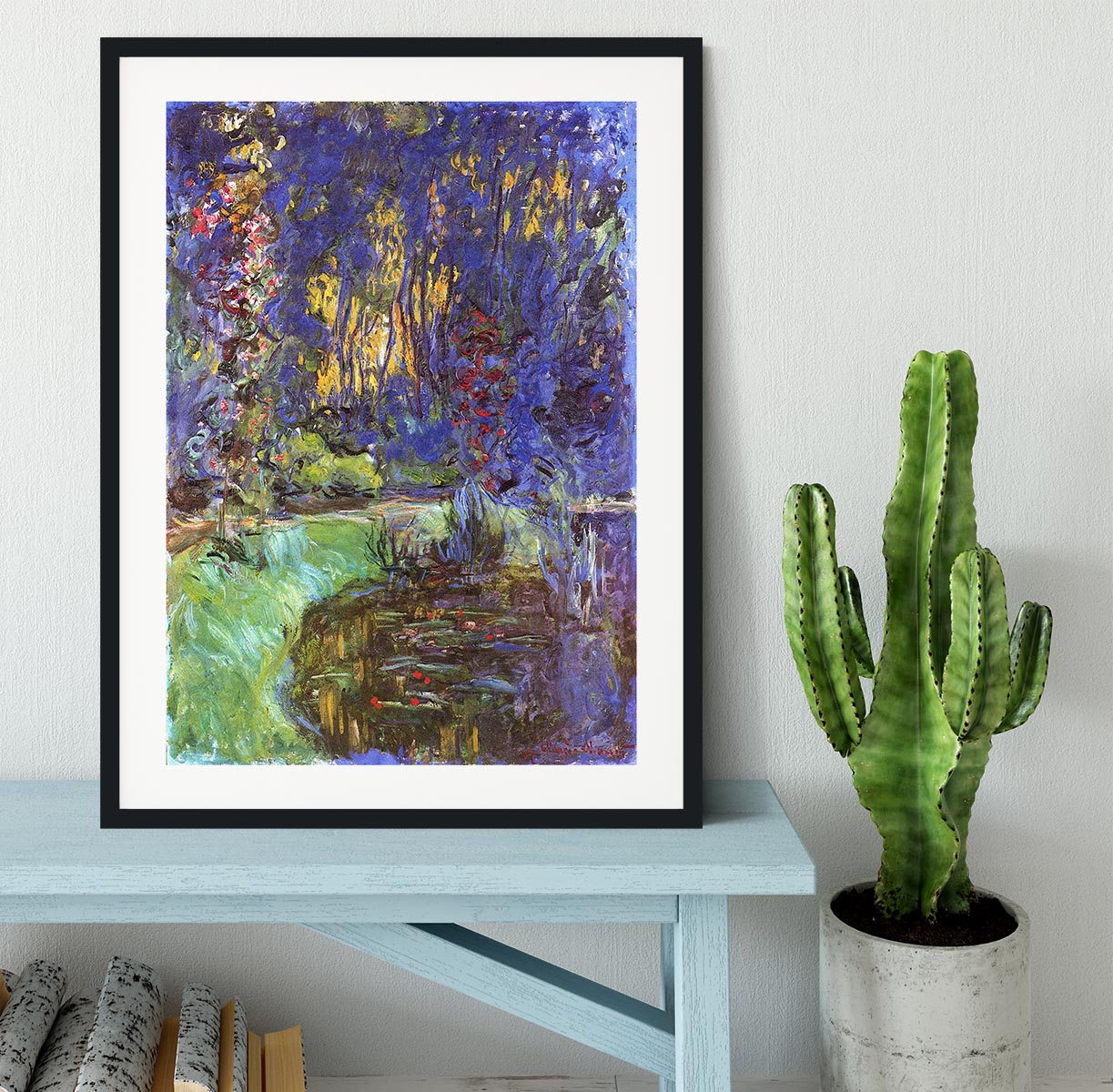 The garden in Giverny by Monet Framed Print - Canvas Art Rocks - 1