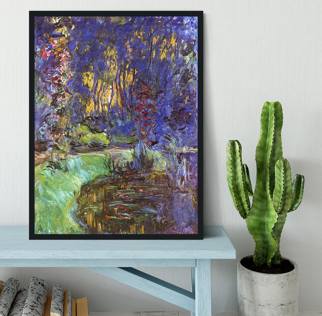 The garden in Giverny by Monet Framed Print - Canvas Art Rocks - 2