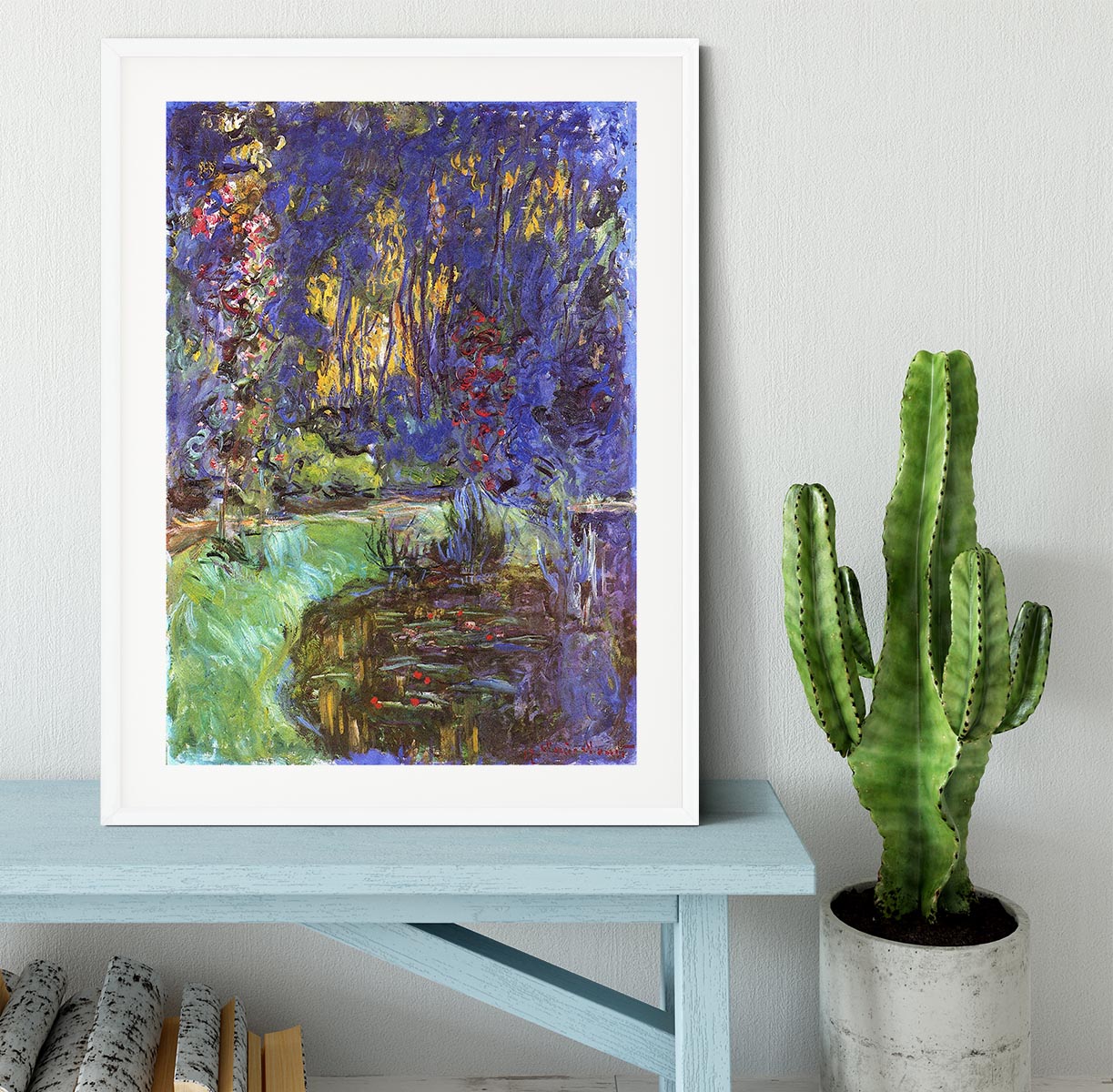 The garden in Giverny by Monet Framed Print - Canvas Art Rocks - 5