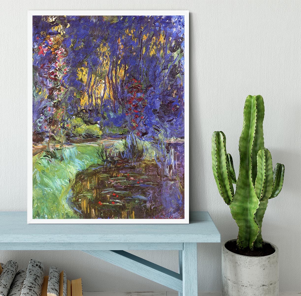 The garden in Giverny by Monet Framed Print - Canvas Art Rocks -6